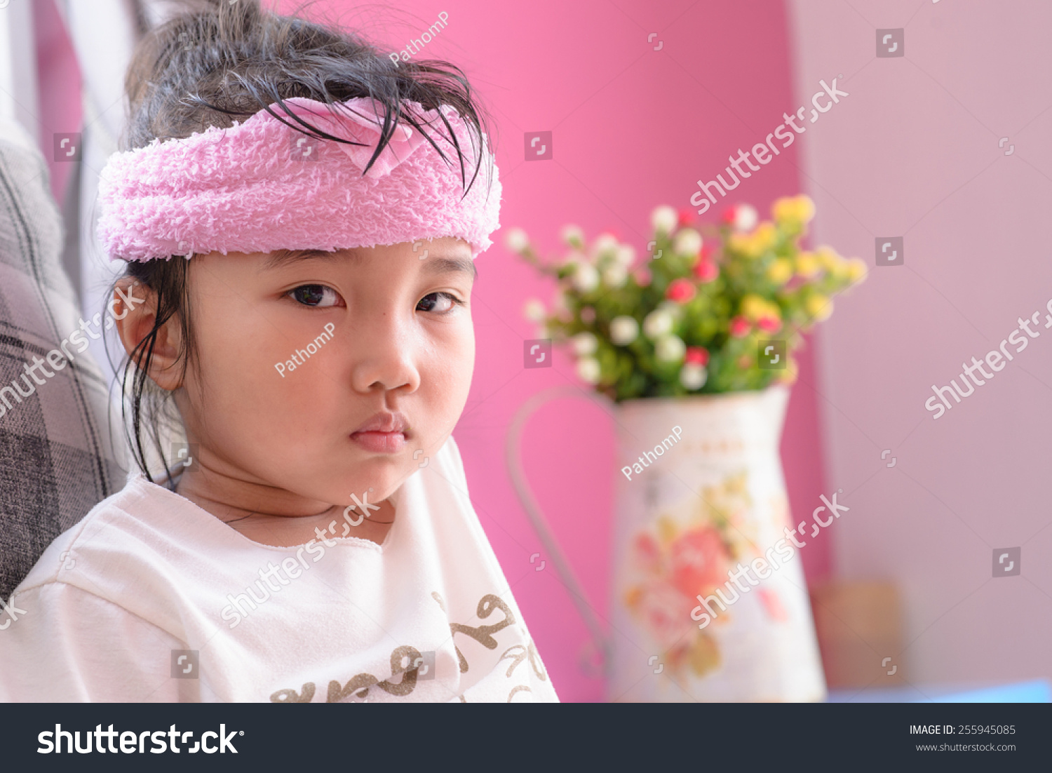 Kid On Sick Mood Stock Photo 255945085 : Shutterstock