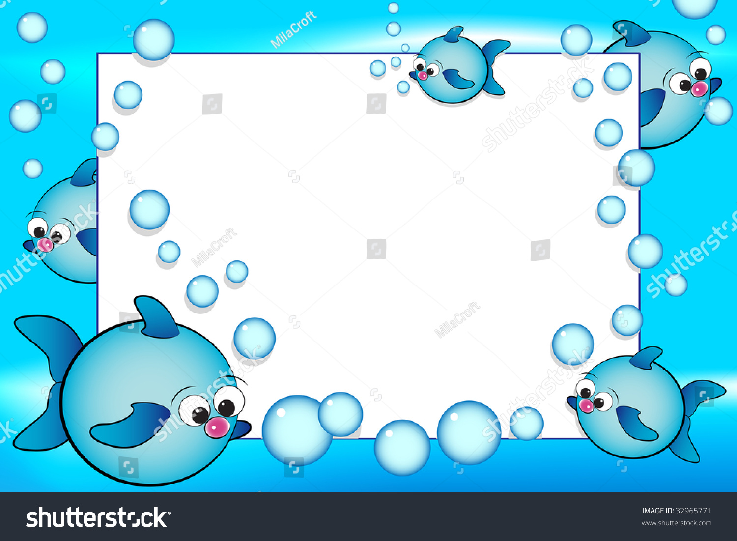 Kid Scrapbook Fish Bubbles Photo Message Stock Illustration 32965771 ...