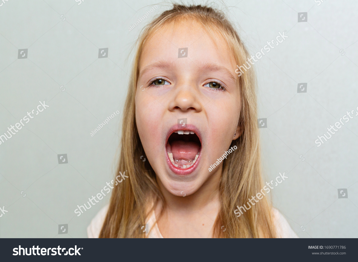 Kid Showing First Milk Tooth Change Stock Photo 1690771786 | Shutterstock