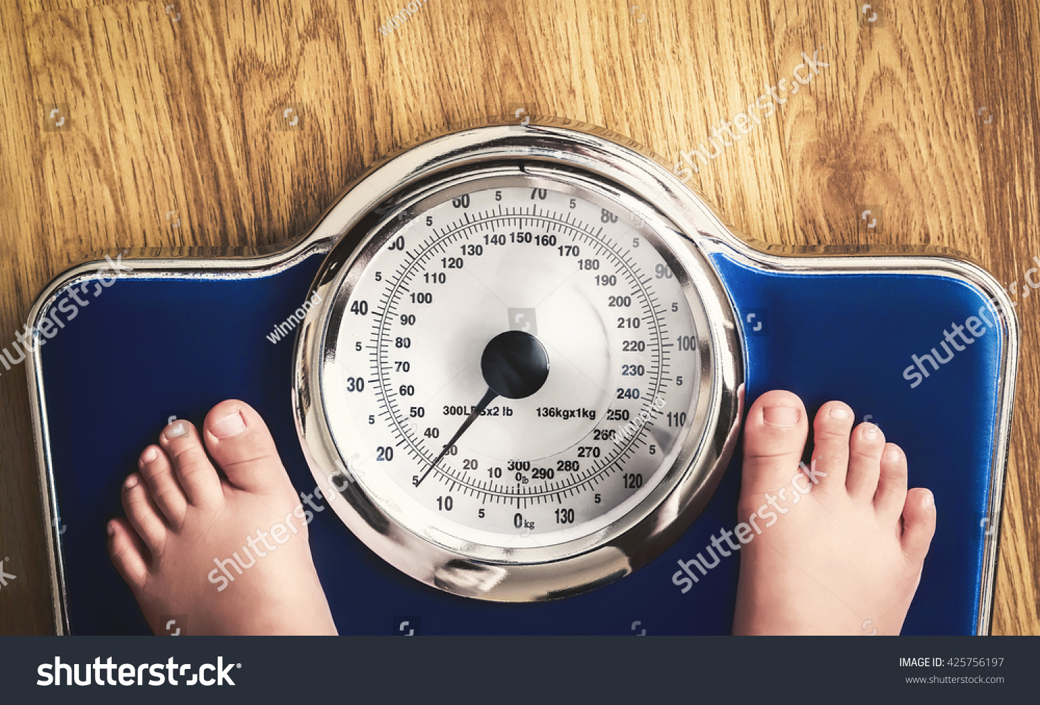 Kids Feet On Weight Scale Stock Photo 425756197 : Shutterstock