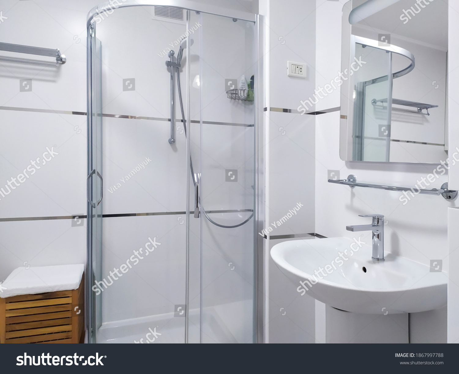 Kiev Ukraine 111920 Bathroom Apartment Washbasin Stock Photo 1867997788 ...