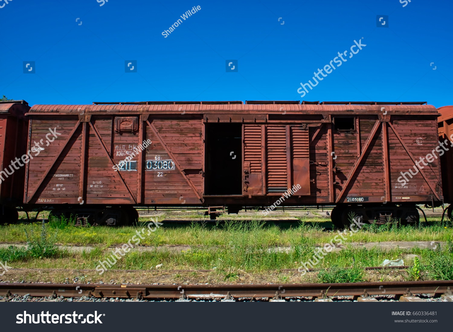 wooden box car