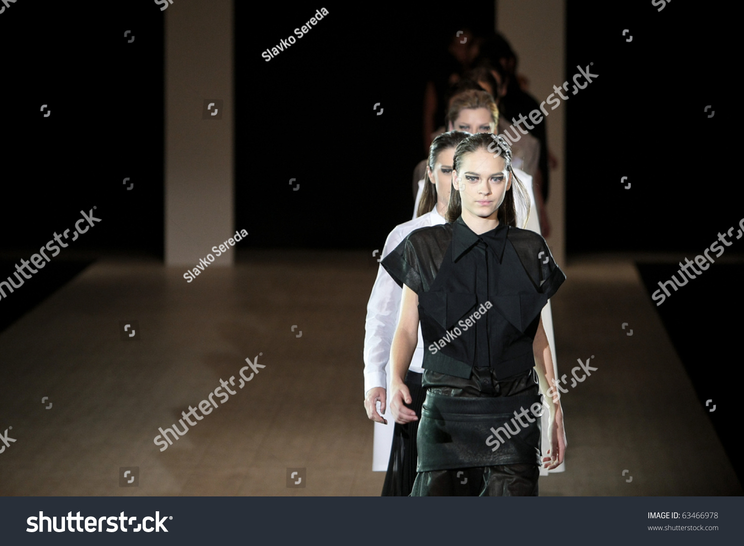 Kiev, Ukraine - Oct 16: Models Poses At The Runway During Fashion Show ...