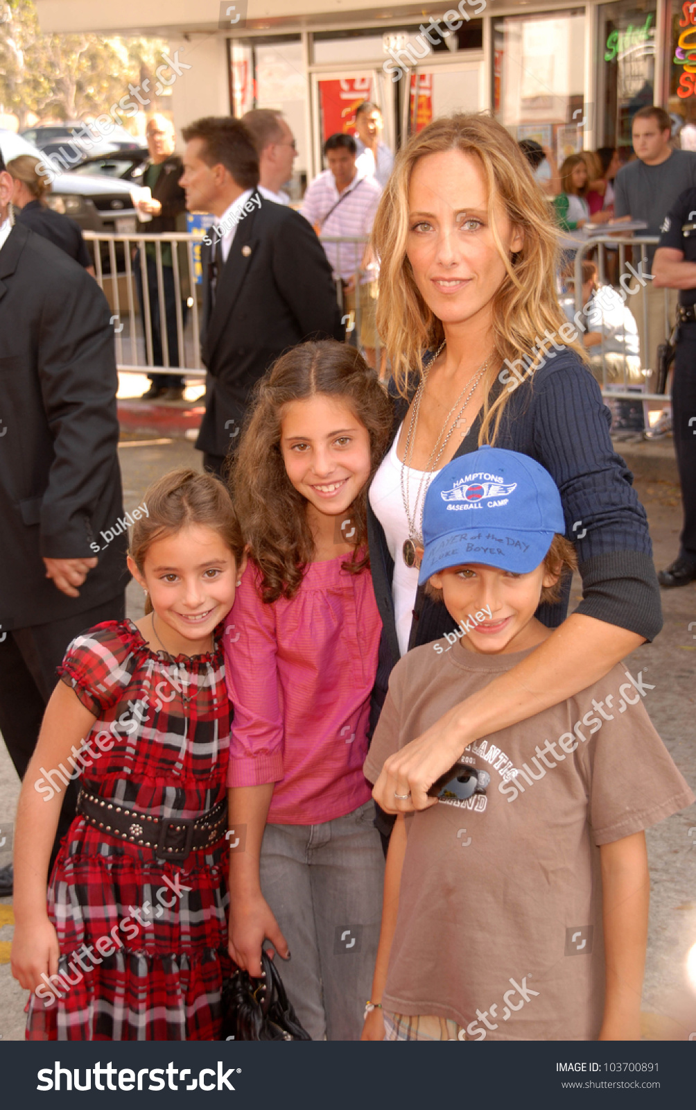 Kim Raver And Family At The Los Angeles Premiere Of 'Cloudy With A ...