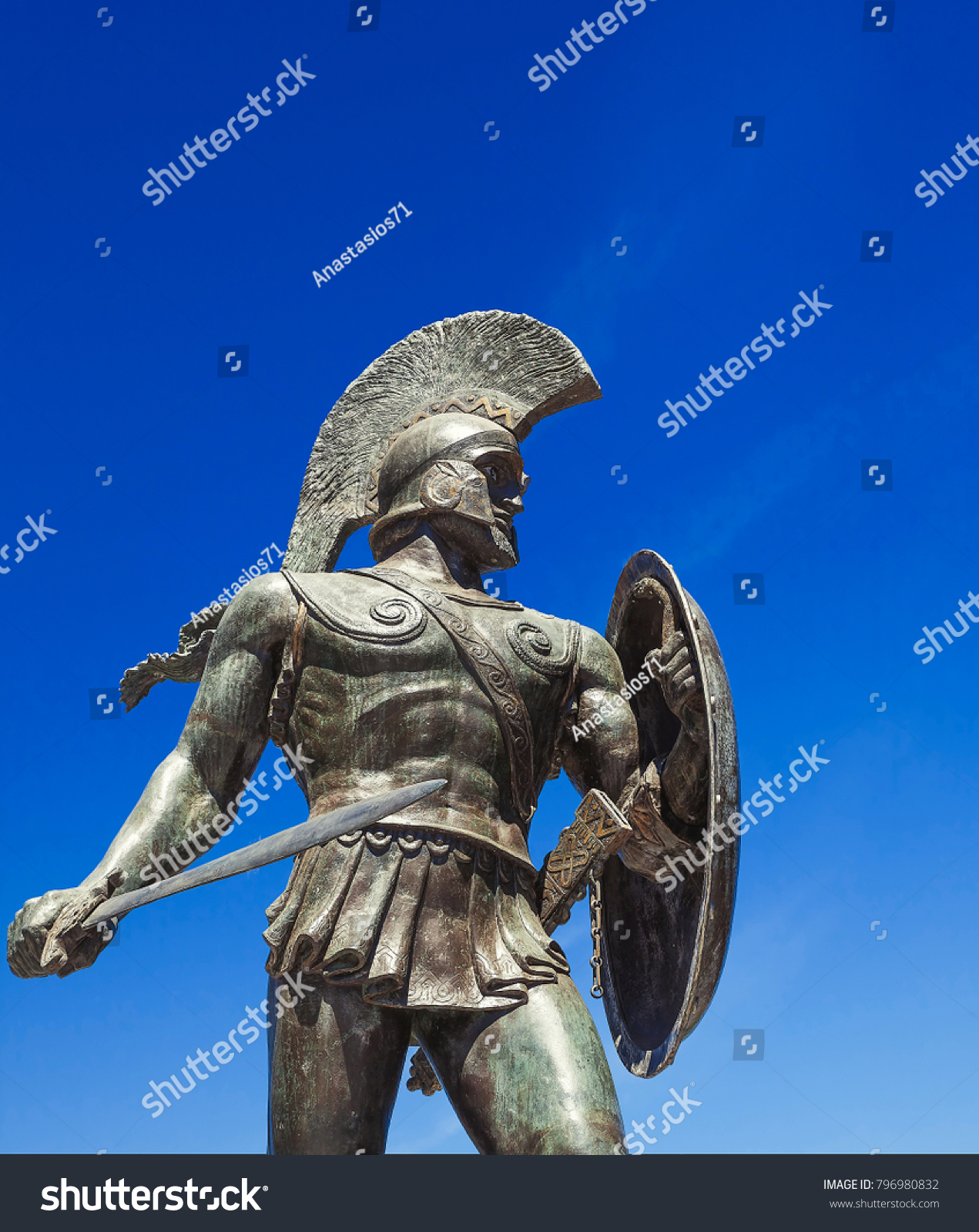 King Leonidas Statue Sparta Greece Stock Photo Edit Now