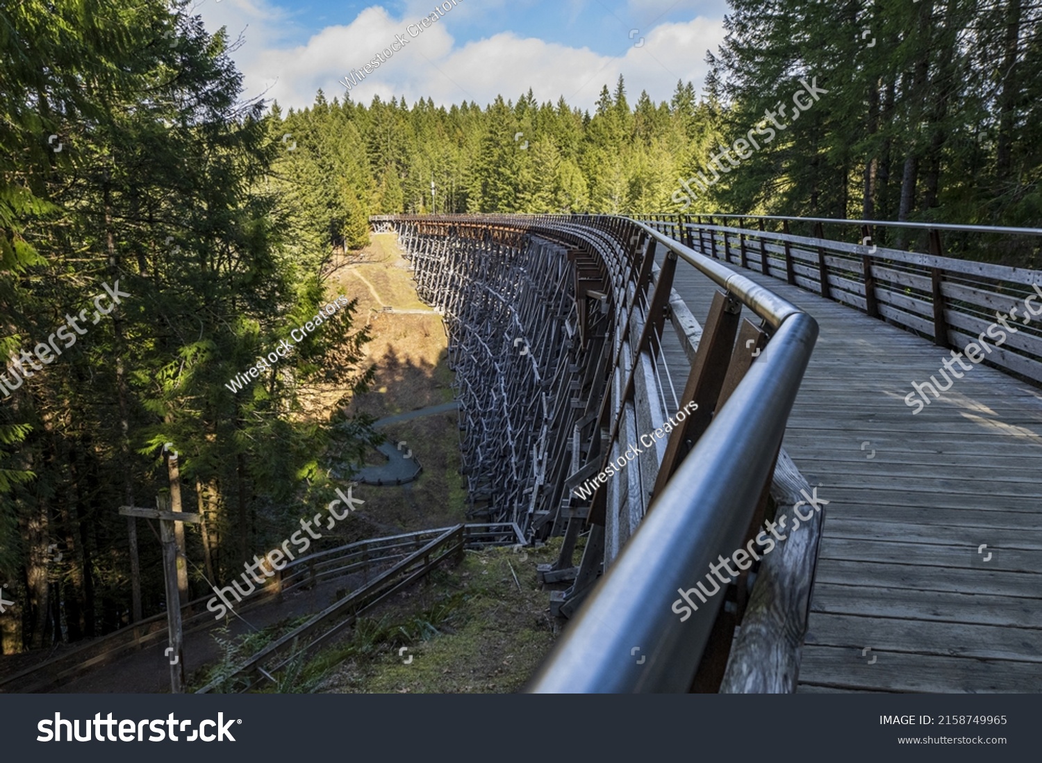 Kinsol Trestle On Southern Vancouver Island Stock Photo 2158749965 ...