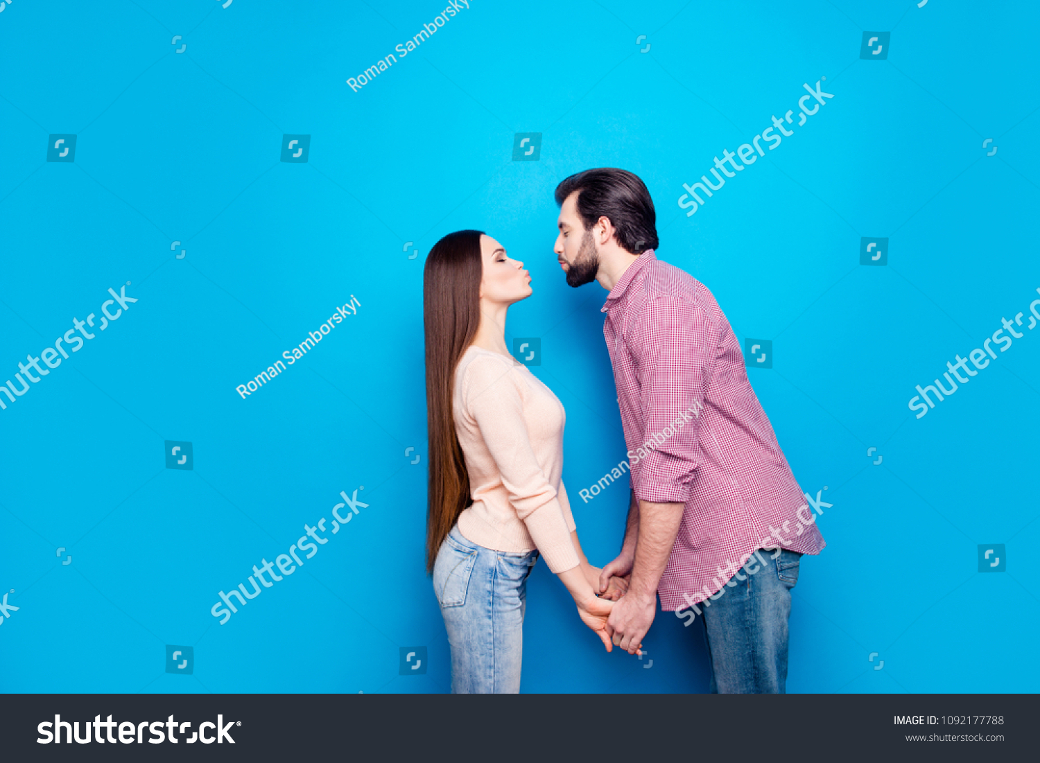 Kiss You Baby Profile Portrait Attractive Stock Photo Edit Now