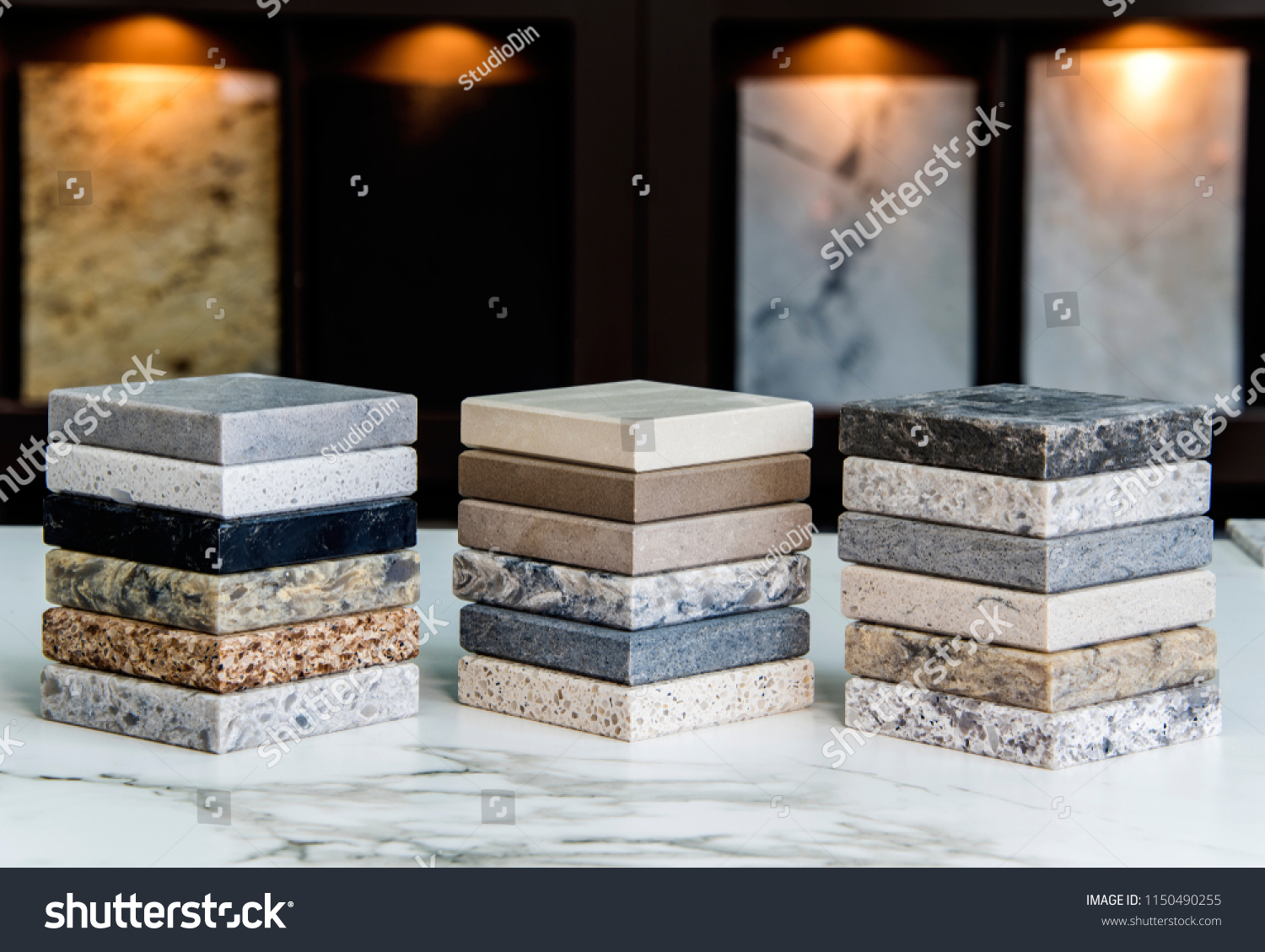 Kitchen Counter Top Color Samples Made Stock Photo Edit Now