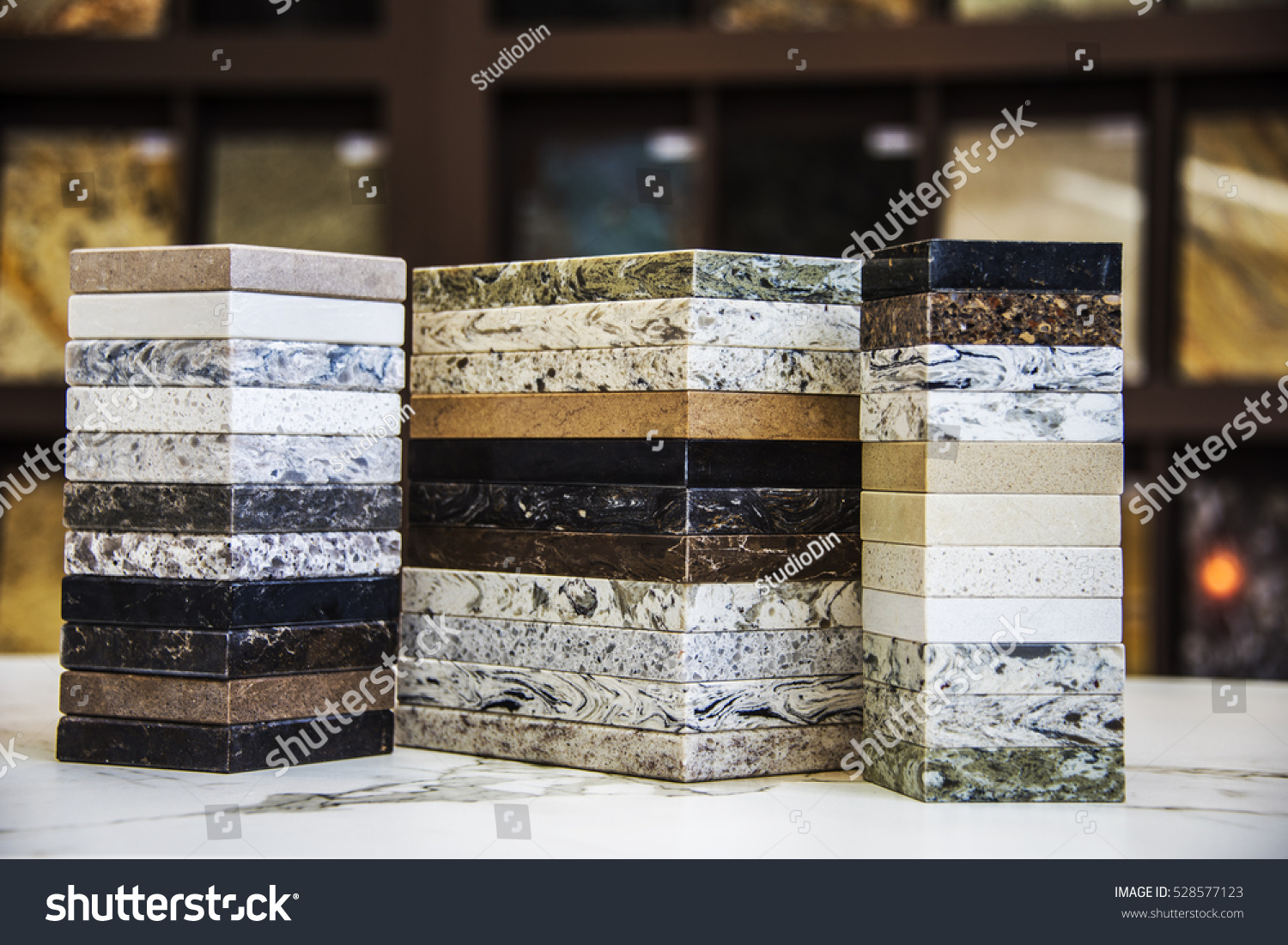 Kitchen Countertops Samples Colors Granite Marble Stock Photo Kitchen Countertops Samples Colors Granite Marble Stock Photo