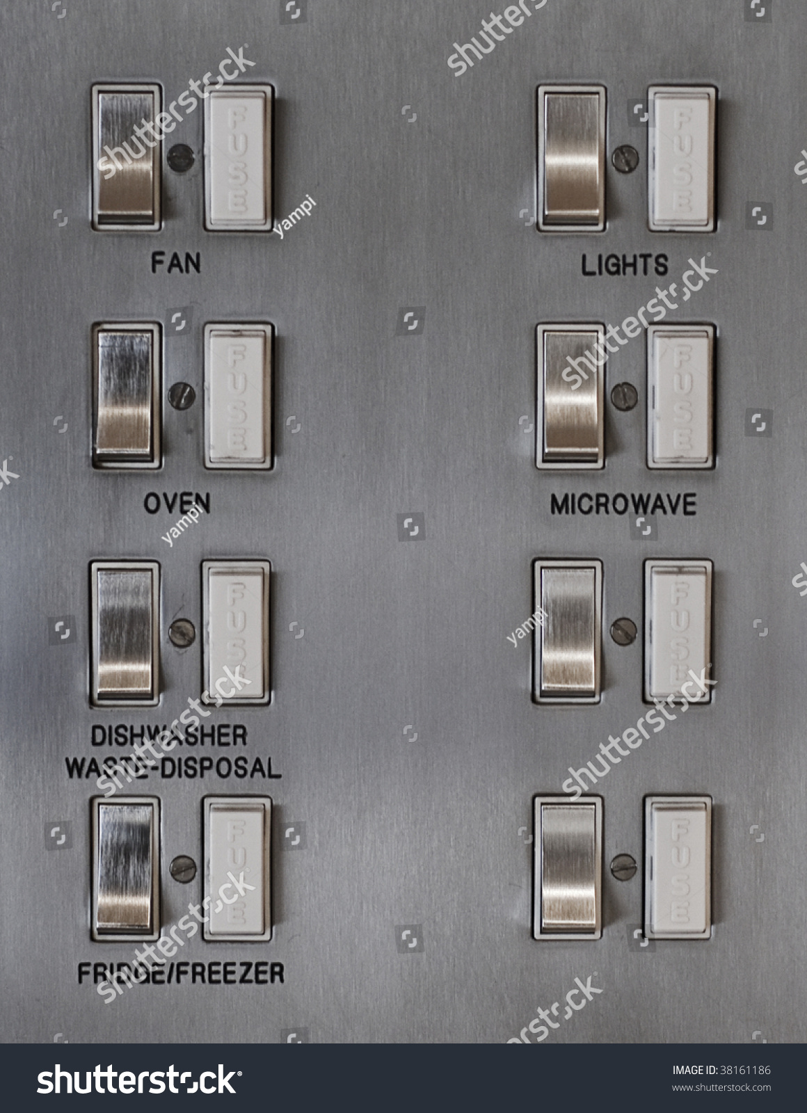 Kitchen Fuse Box Switch Board Stock Photo 38161186 Shutterstock