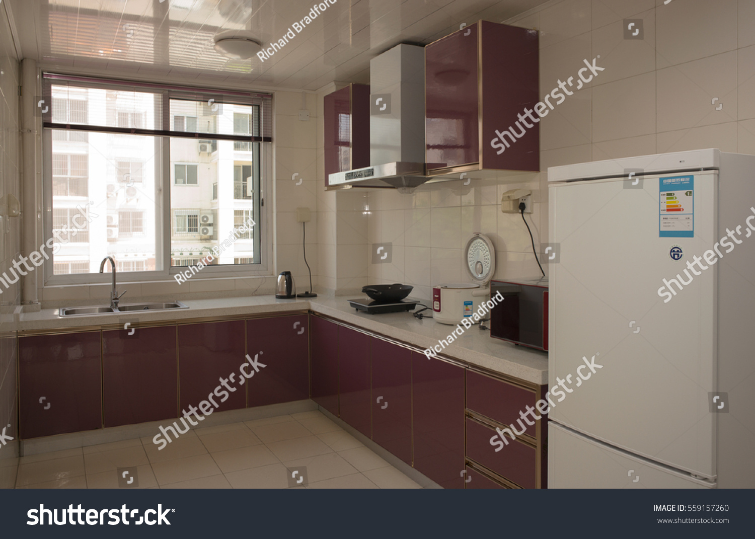 Kitchen Apartment Block Nanjing China Translations Stock - 