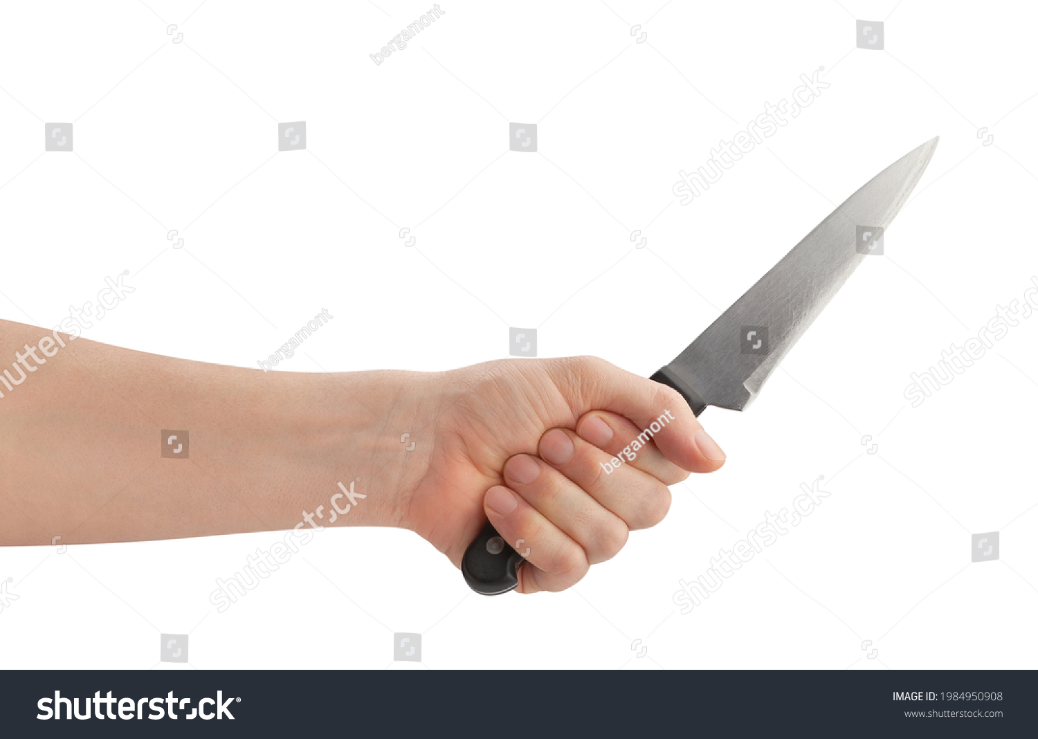 Kitchen Knife Hand Path Isolated On Stock Photo 1984950908 | Shutterstock