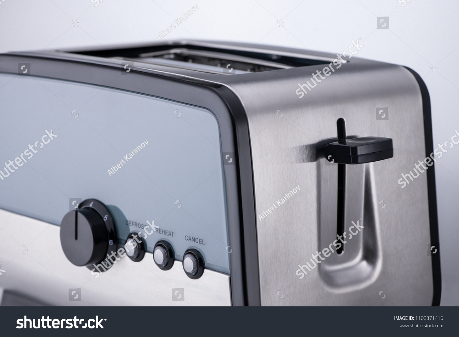 Kitchen Toaster On Light Background Closeup Stock Photo Edit Now 1102371416