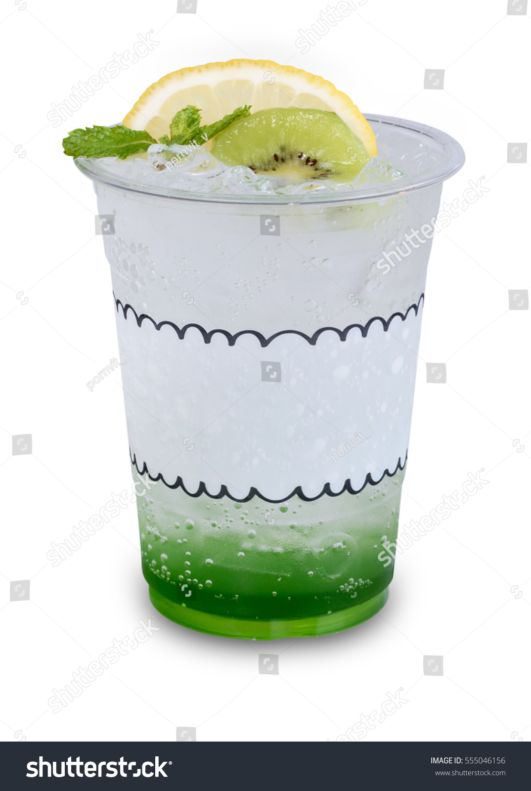 Kiwi Soda Isolated On White Background Stock Photo 555046156 | Shutterstock