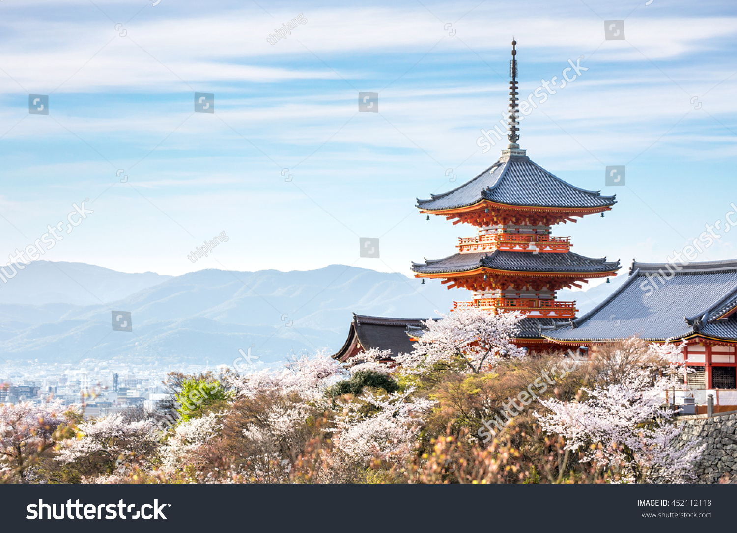 京都の春の清水寺と桜の季節 桜 の写真素材 今すぐ編集