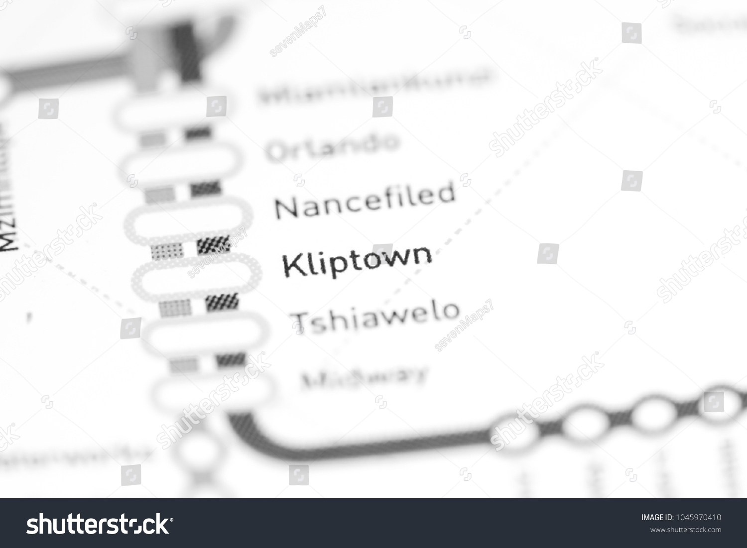 Stock Photo Kliptown Station Johannesburg Metro Map 1045970410 