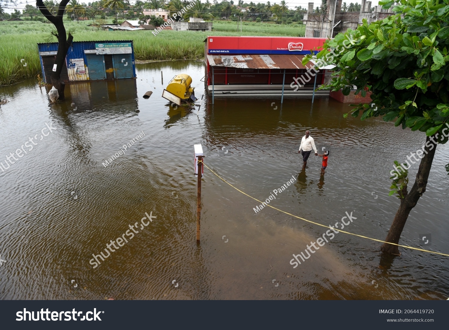 Kolhapurindia July 29 2021 View Flooded Stock Photo (Edit Now) 2064419720