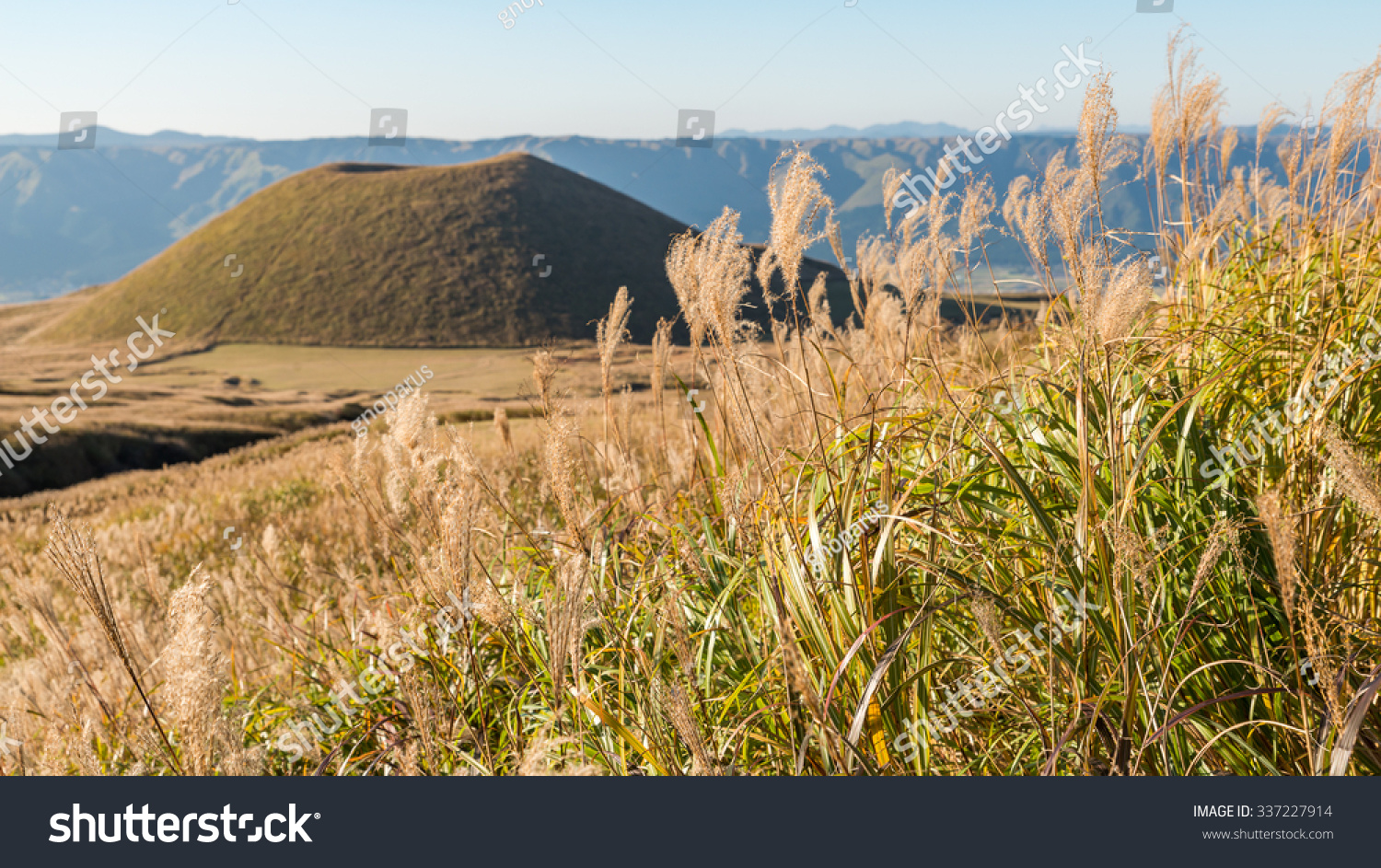 Kome Zuka Beautiful Panorama View Grass Stock Photo Edit Now