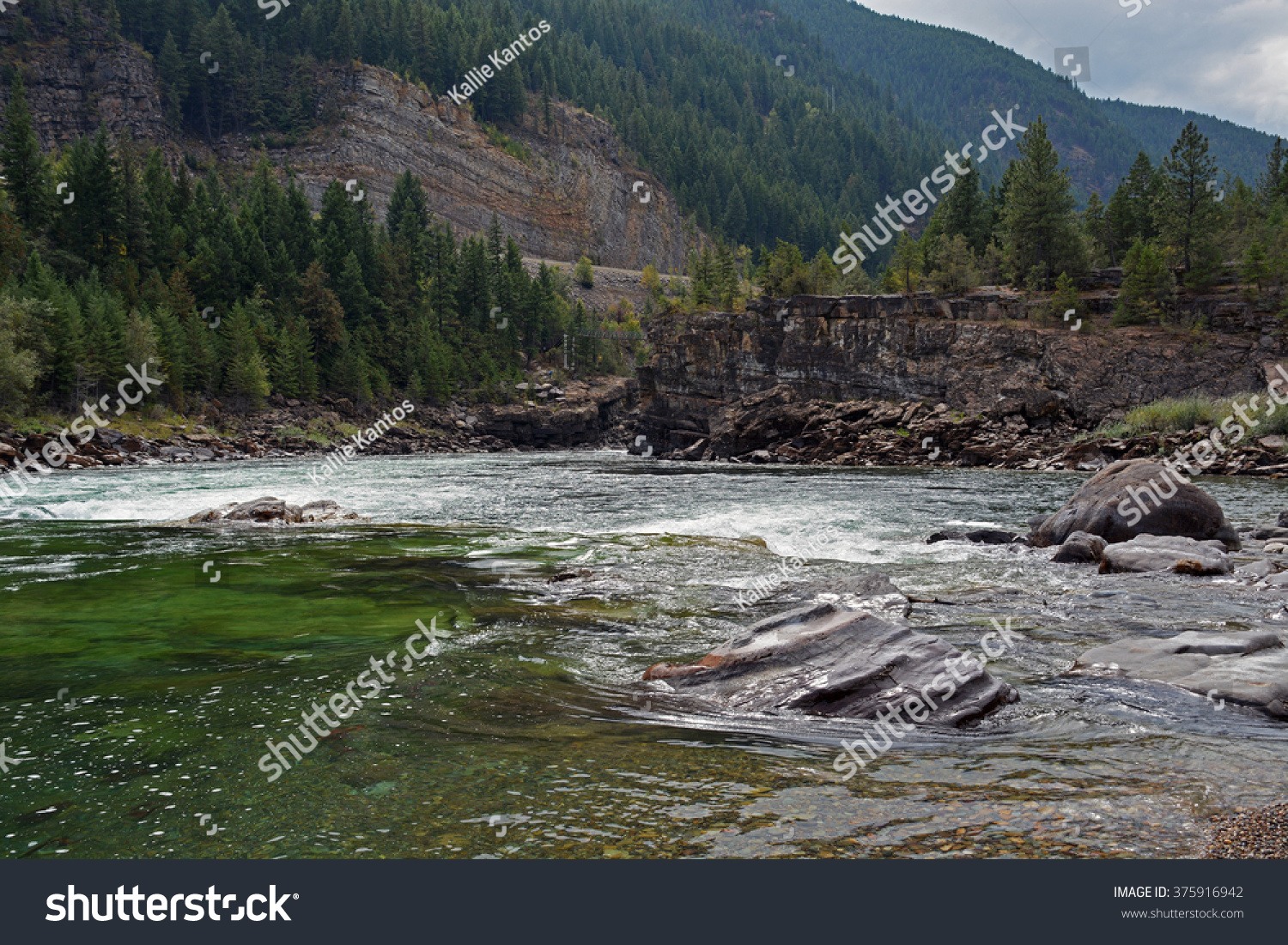 Kootenai River Rapids Between Troy Libby Stock Photo Edit Now