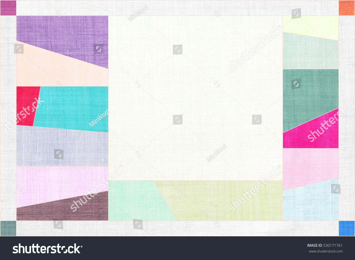 Korean Traditional Patchwork Background Ramie Fabric Stock Illustration ...