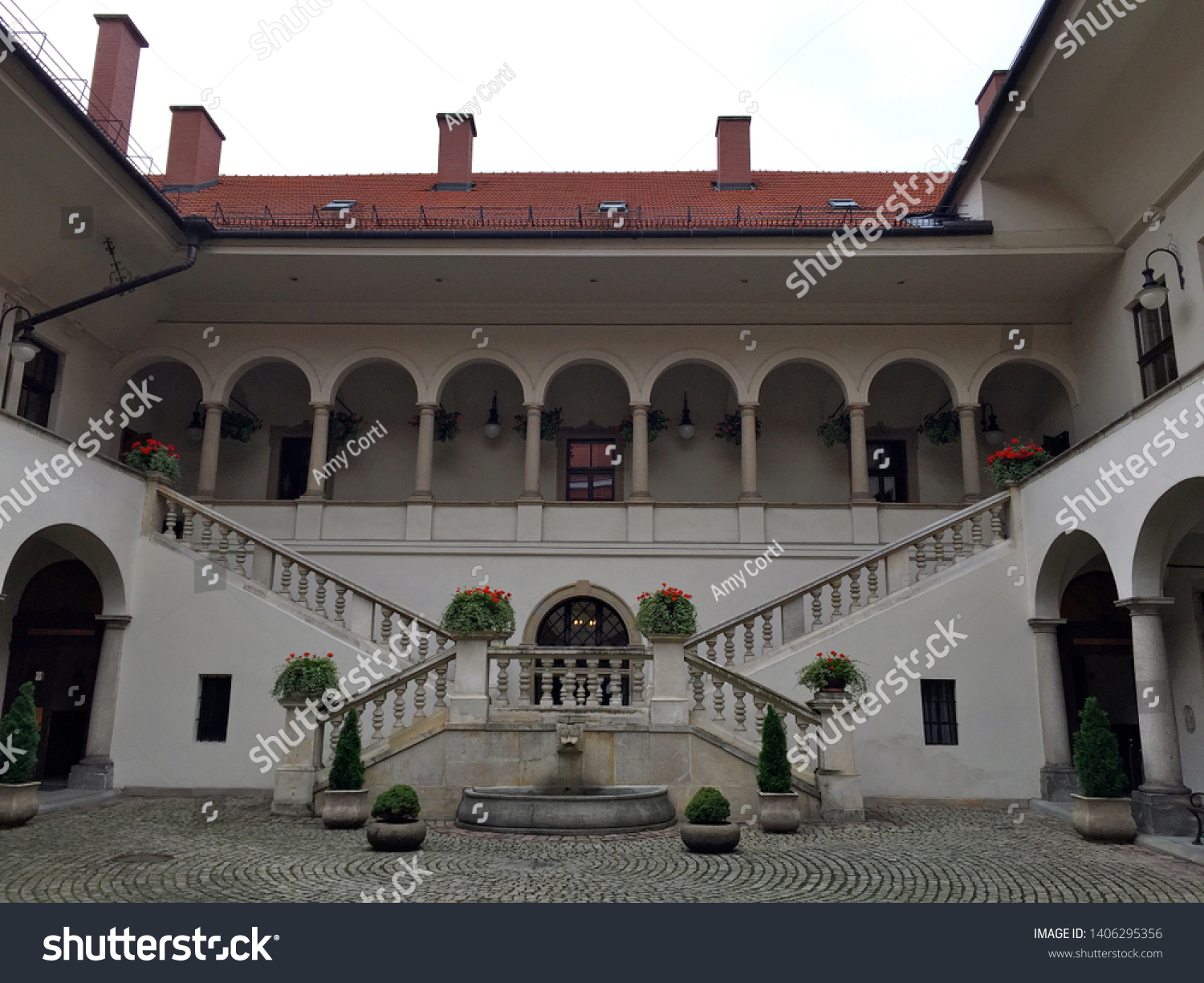 Krakow Poland September 6 2017 Courtyard Stock Photo Edit Now 1406295356