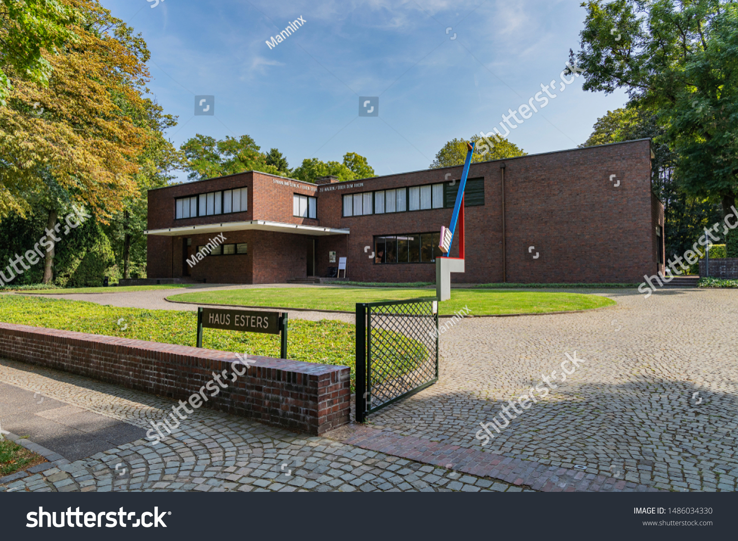 Krefeld Frontview Museum House Esters Built Royalty Free Stock Image