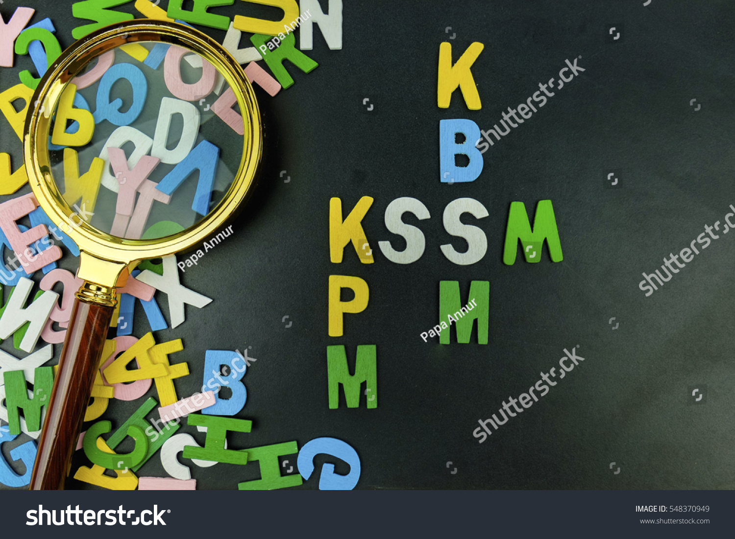 Kssm Kpm Kbsm Word Text Blackboard Stock Photo Edit Now 548370949