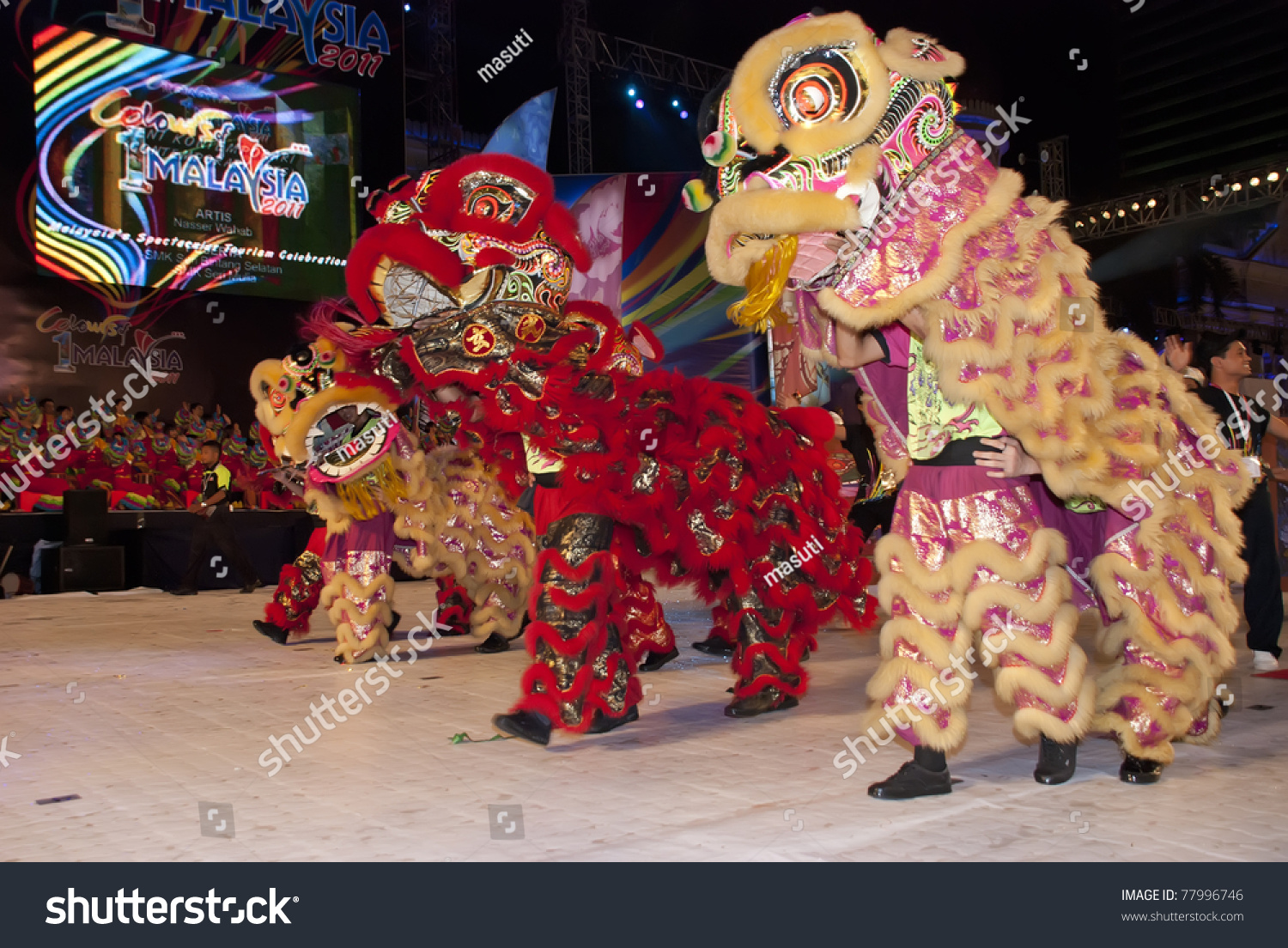 Kuala Lumpur, Malaysia-May 21: A Lion Dancers, A Ethnics Chinese ...