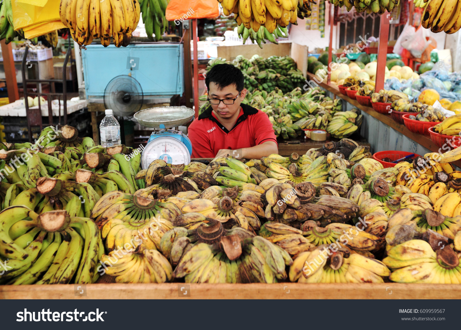 Kuala Lumpur Mar 25 2017 Banana Stock Photo Edit Now 609959567