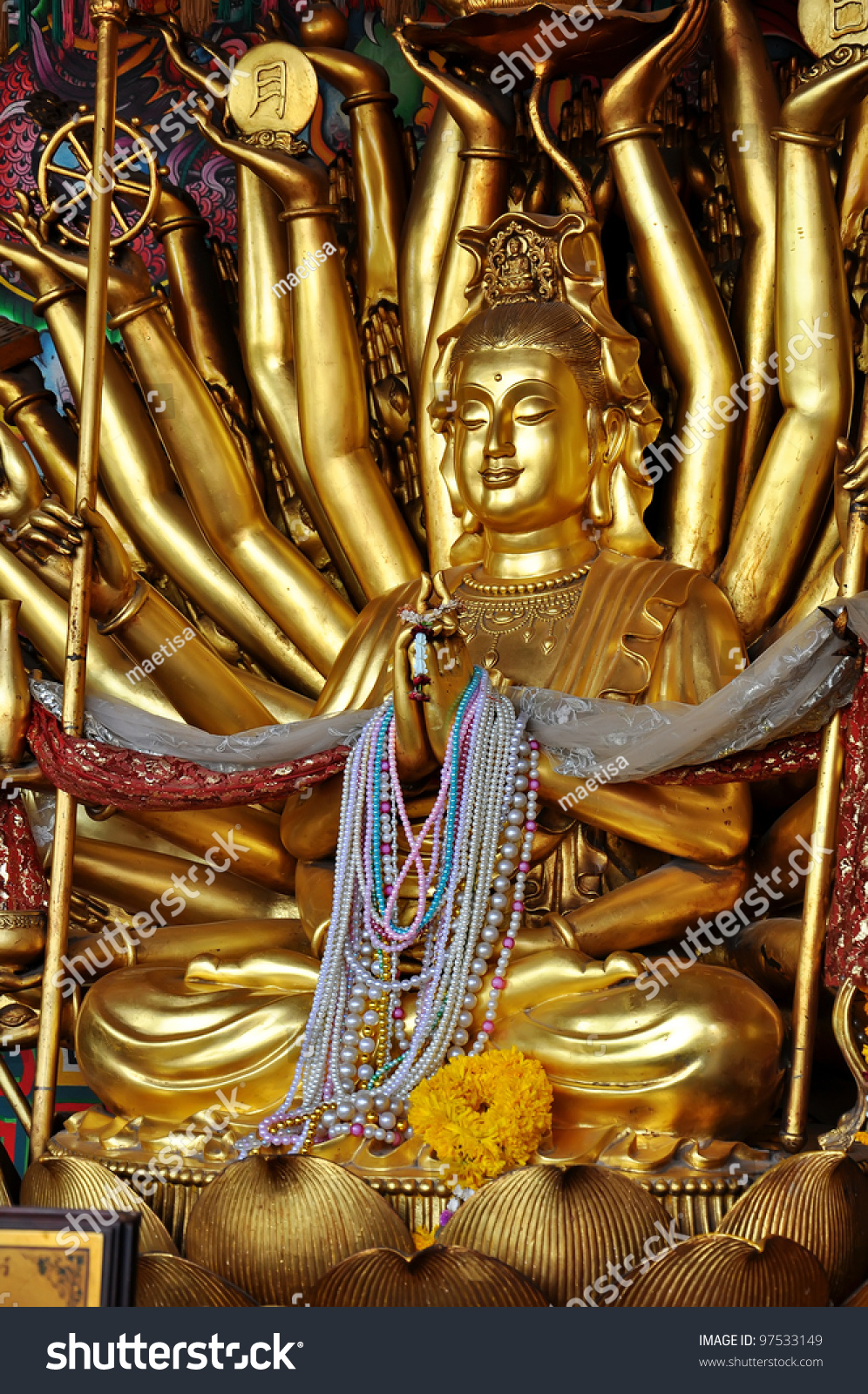 Kuan Yin Image Buddha Thousand Hands Stock Photo Shutterstock