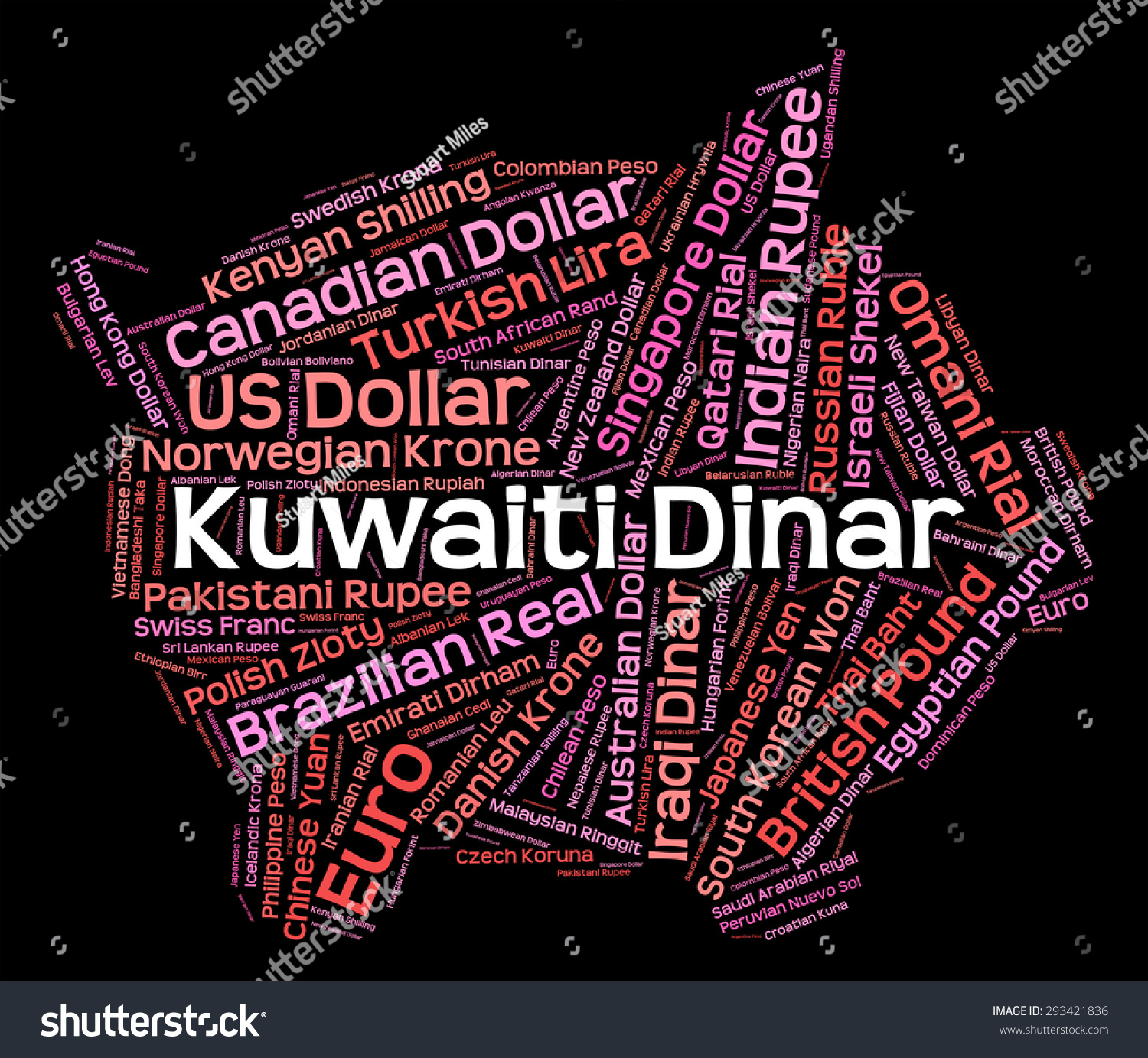 Kuwaiti Dinar Representing Forex Trading Kwd Stock Illustration - 