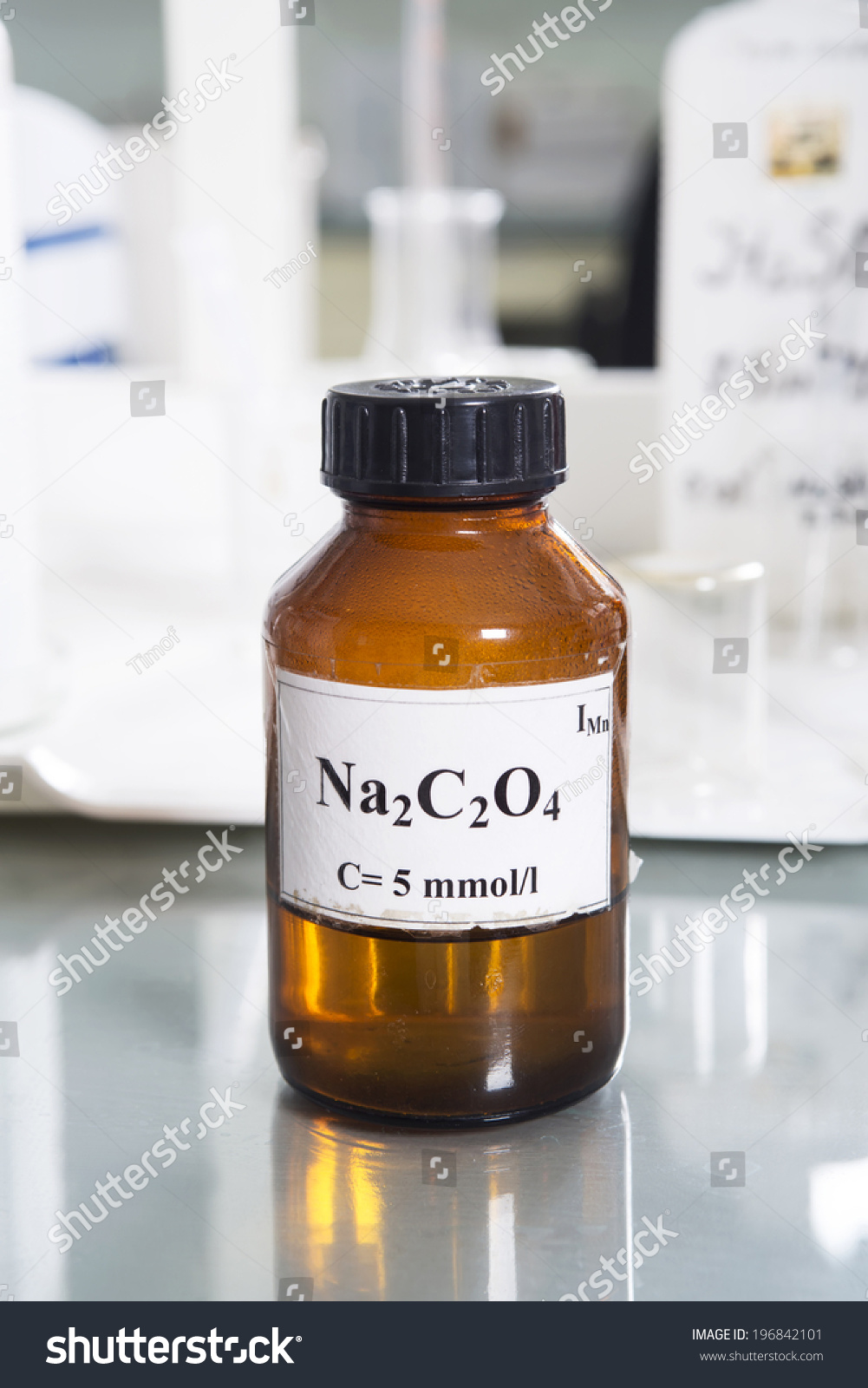 Laboratory Bottle Sodium Oxalate Stock Photo Edit Now 196842101