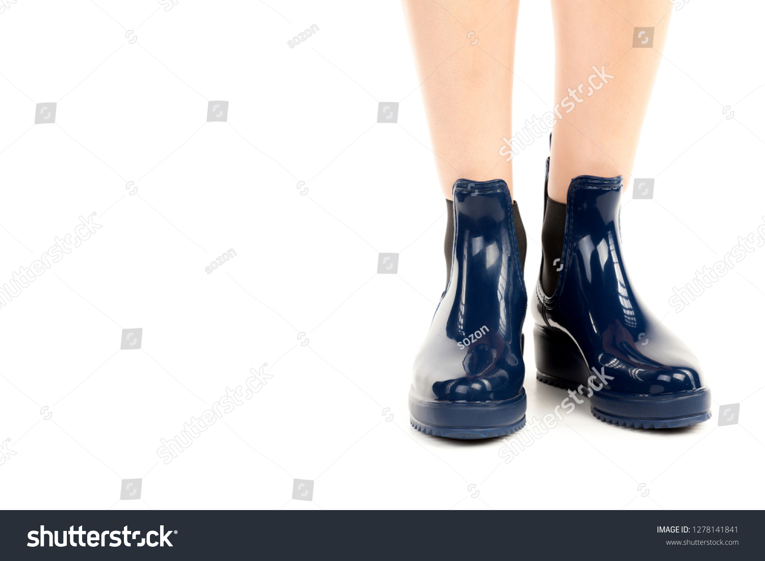 royal white rubber boots