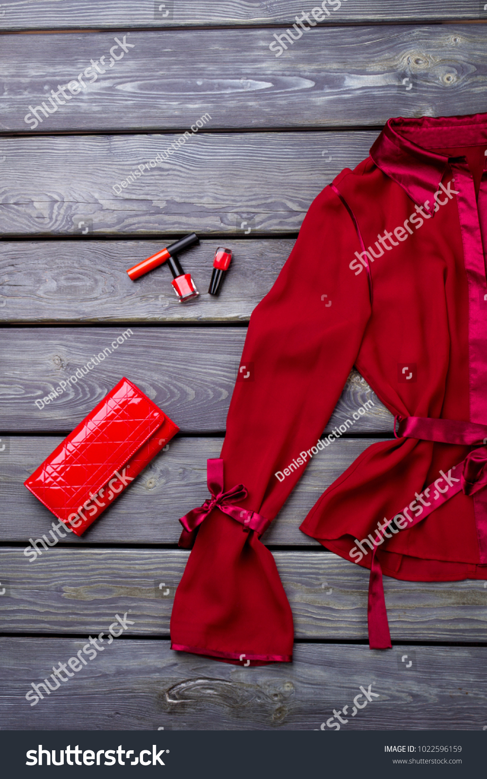 red elegant blouse