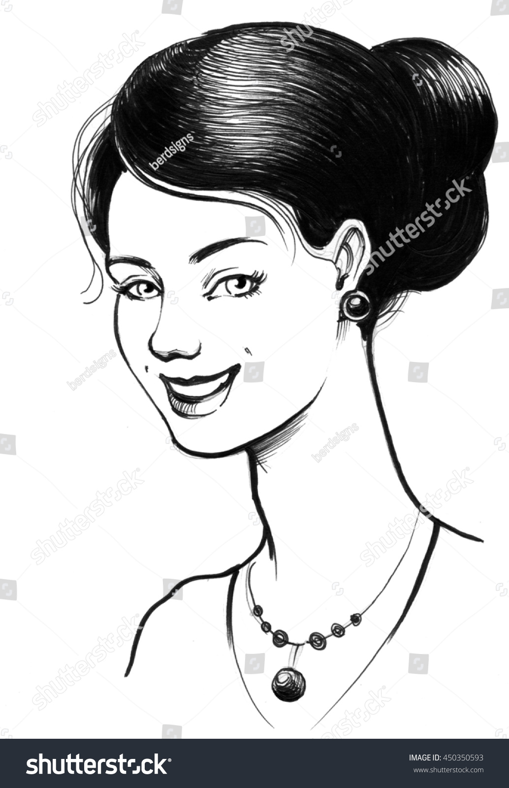 Lady Stock Illustration 450350593 - Shutterstock