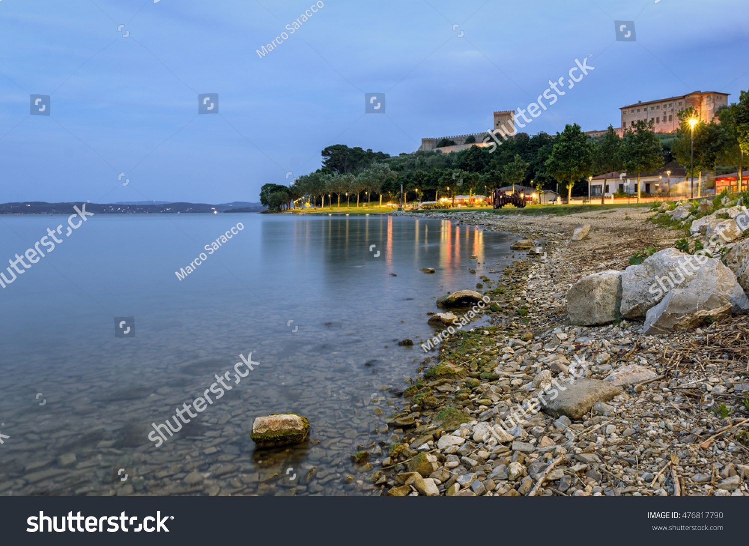 Lago Trasimeno Umbria Panorama Castiglione Del Stock Photo Edit Now