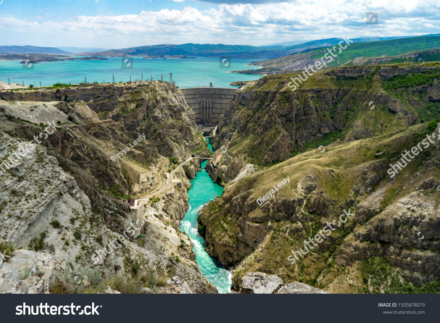 Lake Sulak Dam Sulak Canyon Russia Stock Photo Edit Now