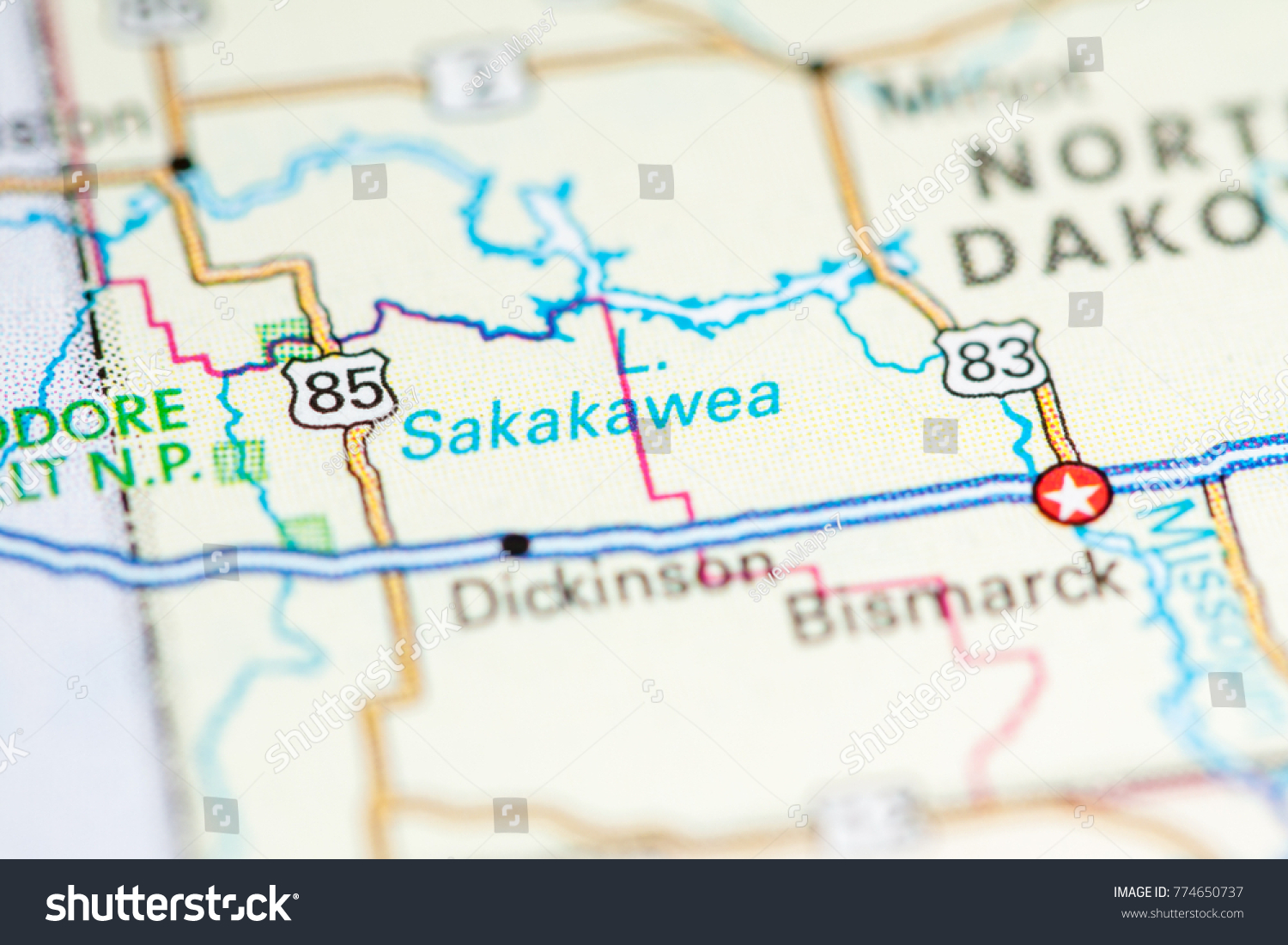 map of lake sakakawea Lake Sakakawea Usa On Map Stock Photo Edit Now 774650737 map of lake sakakawea