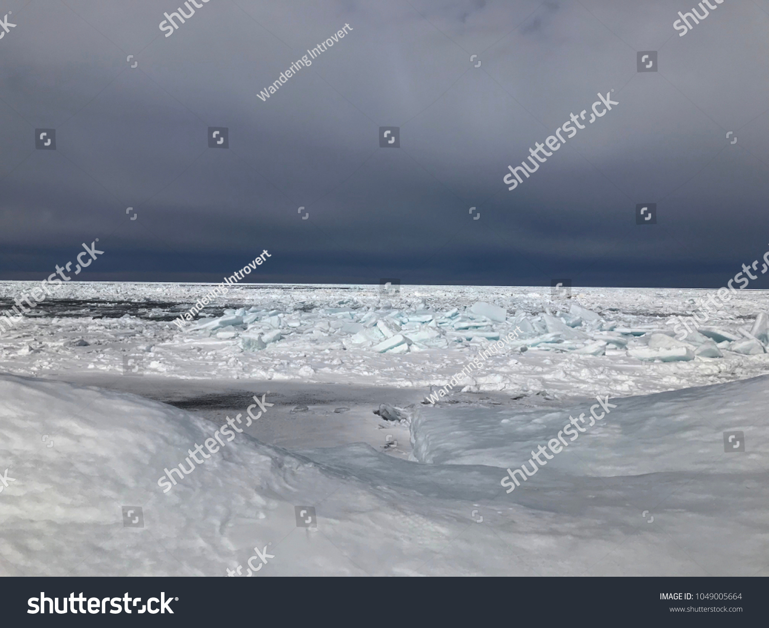 Lake Superior Winter Ice Frozen Waves Stock Photo Edit Now