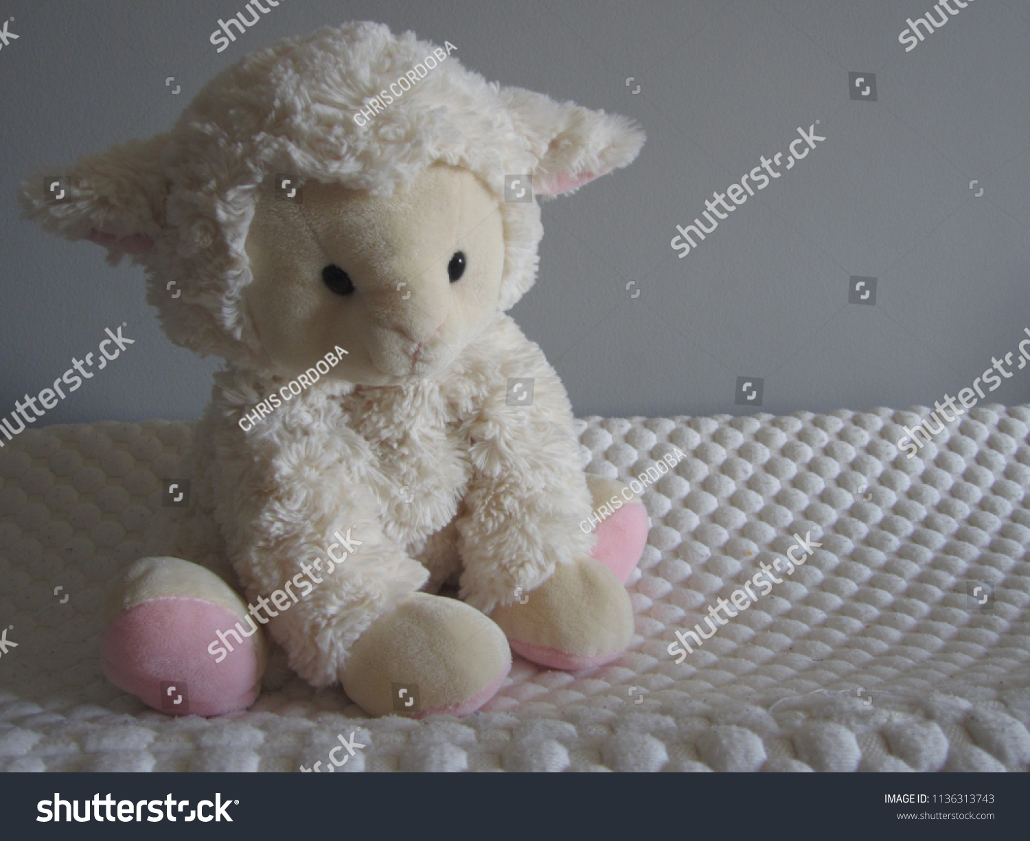 pink lamb stuffed animal