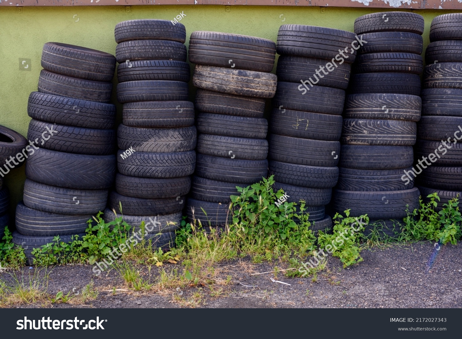 Landfill Old Tires Tyres Recycling Disposal Stock Photo 2172027343