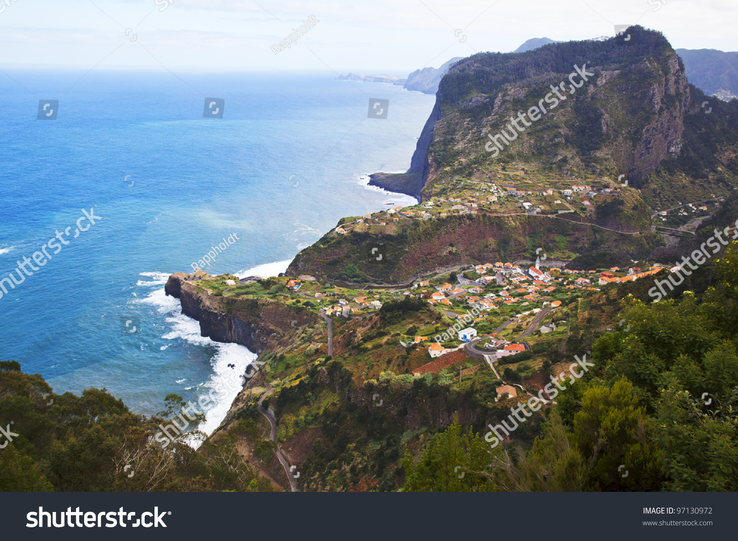 Landscape Beauty At Madeira Island, Portugal Stock Photo 97130972 ...