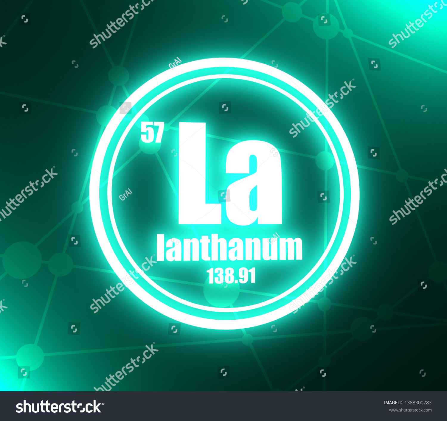 Sign Lanthanum Chemical ... Number Atomic Element Stock