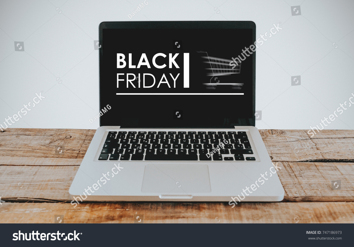 Laptop Computer Black Friday Banner Screen Stock Photo Edit Now