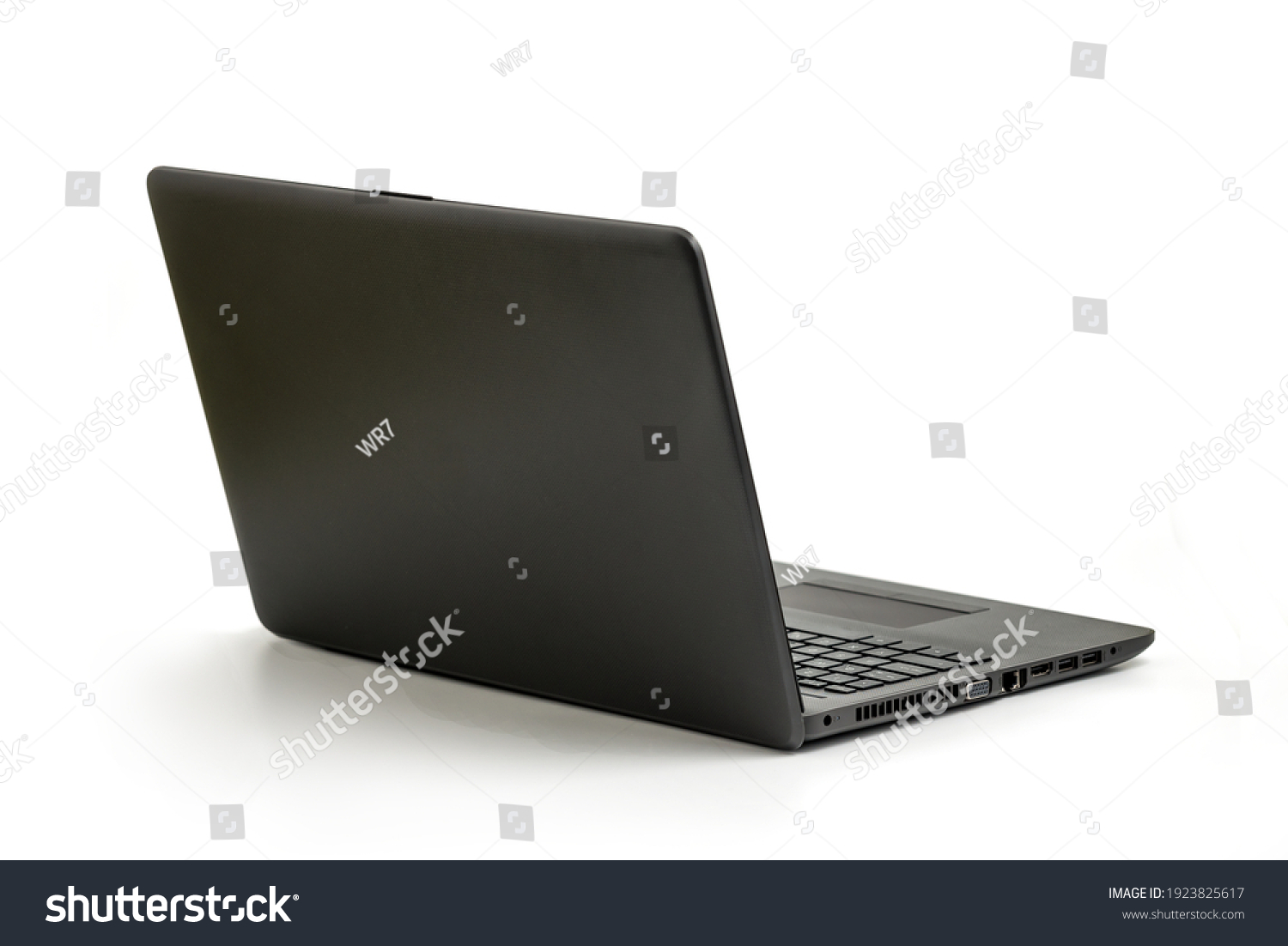 Laptop Isolated On White Background Back Stock Photo (Edit Now) 1923825617