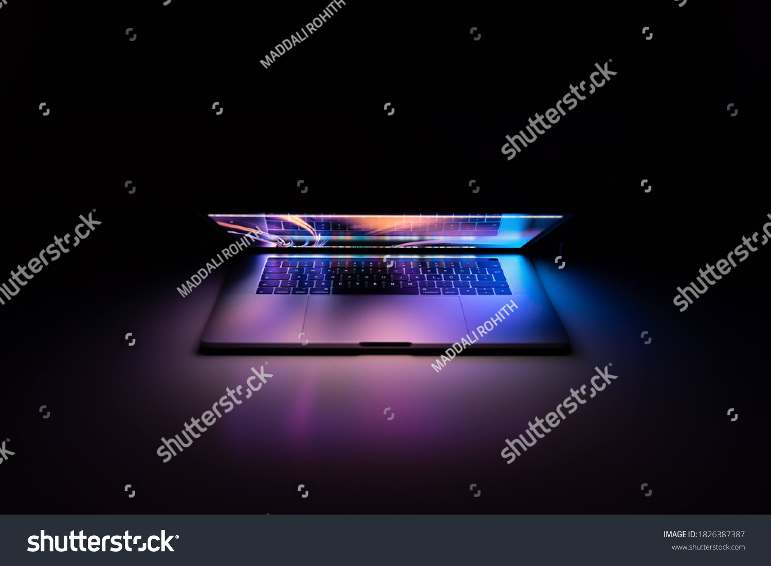 Laptop Zero Background Light Will Blow Stock Photo 1826387387 ...