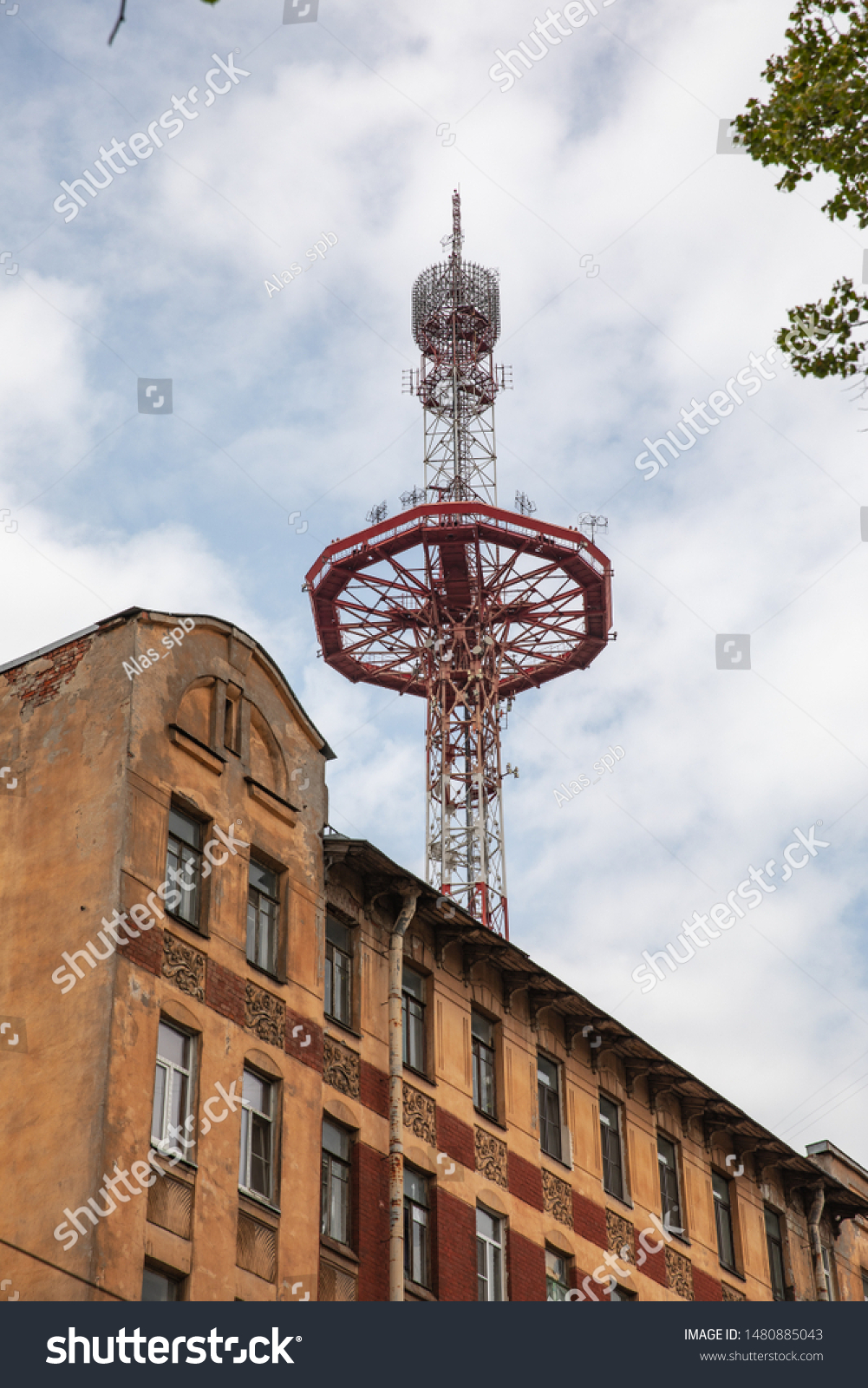 Large Communication Antenna Tower Tv Fntenna Stock Photo Edit Now