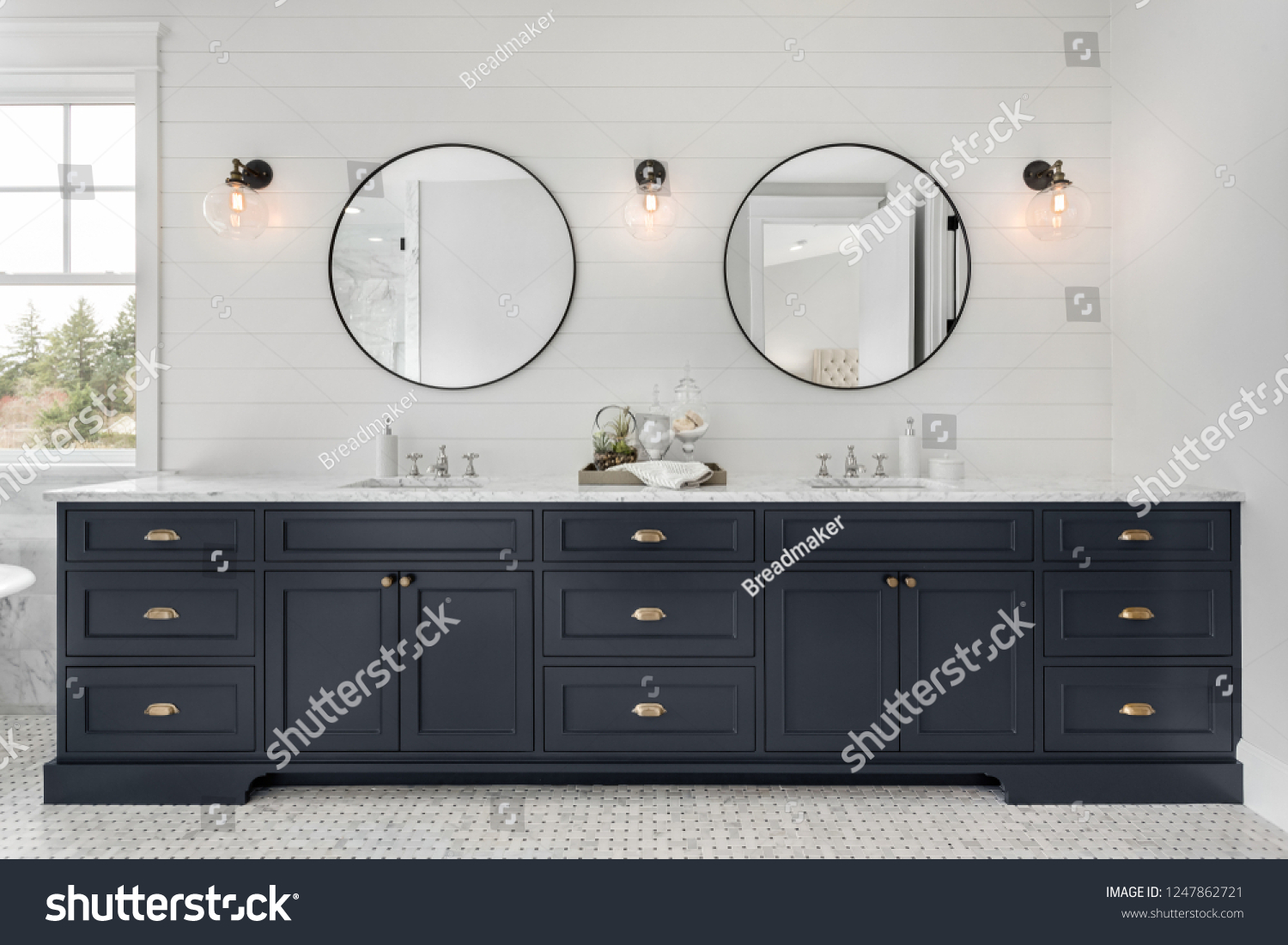 Large Double Vanity Master Bathroom New Stock Photo Edit Now 1247862721