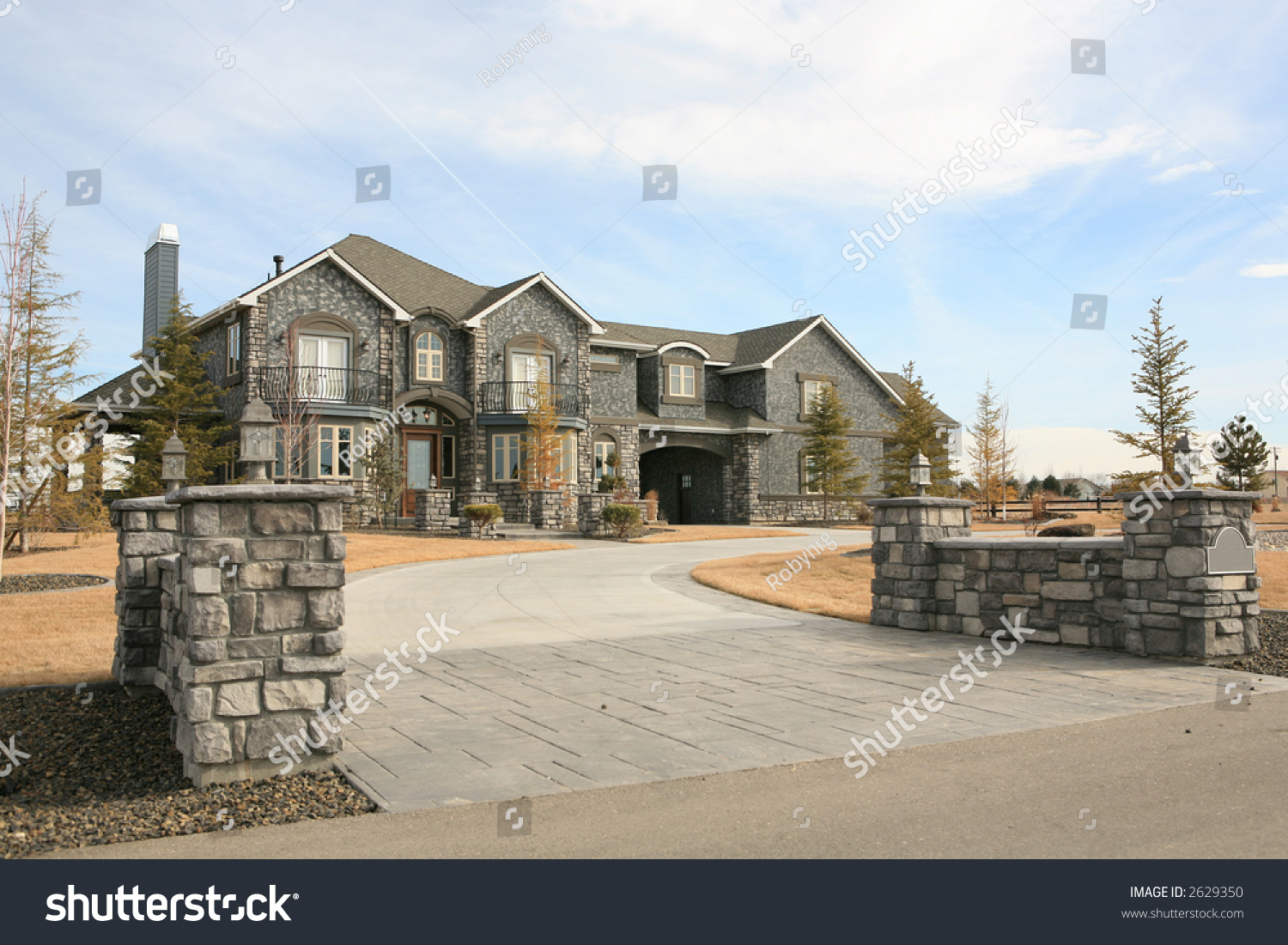 Large Expensive Modern House Gray Stone Stock Photo 2629350  interior, home interior catalog, decoration, and interior decoration Stone On Front Of House 1100 x 1500