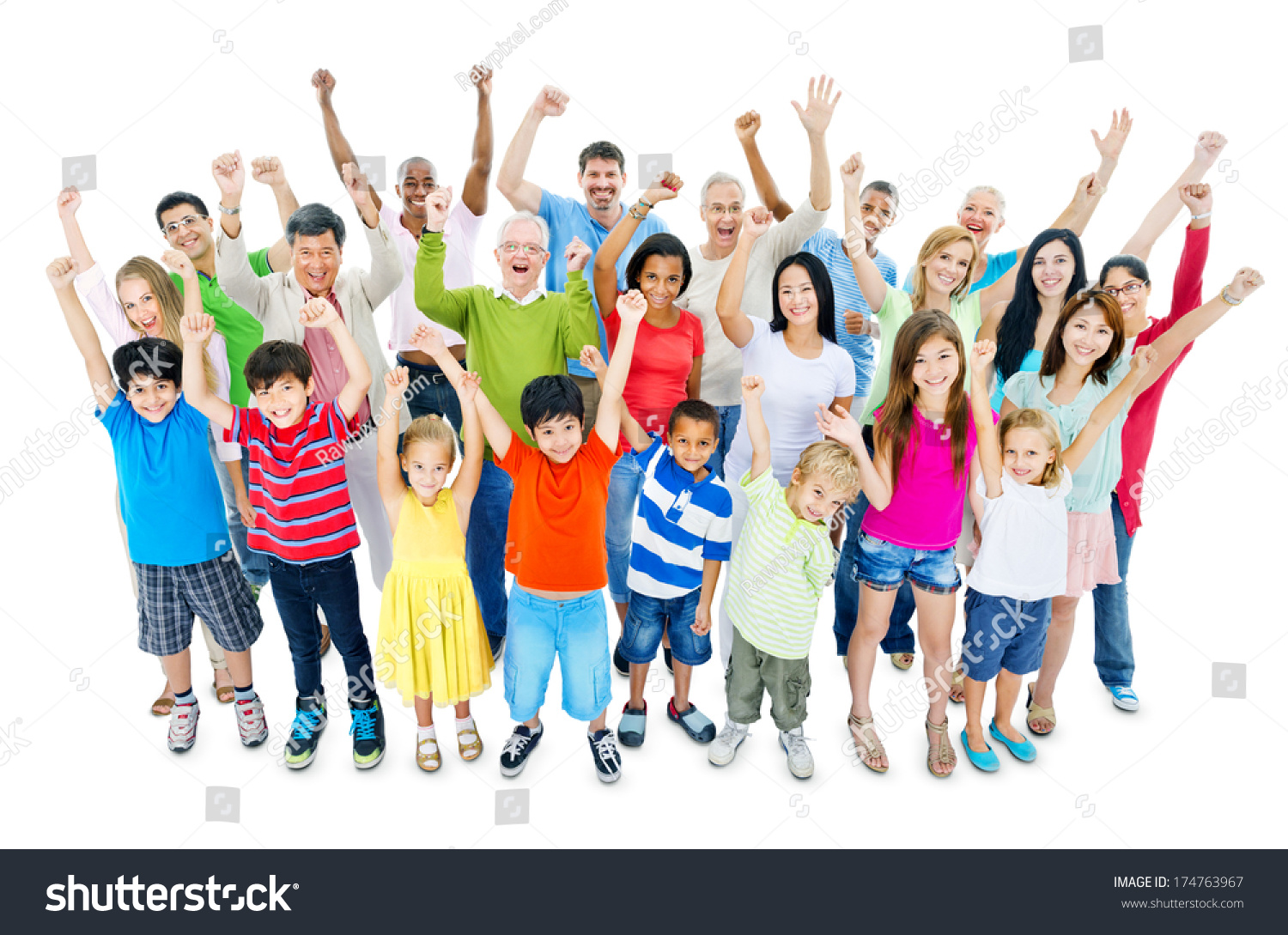 Large Group People Celebrating Stock Photo (Edit Now) 174763967 ...